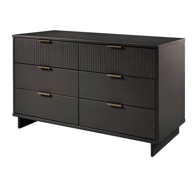 Manhattan Comfort 3-Piece Granville Modern Solid Wood Narrow Chest Dresser Nightstand Set.