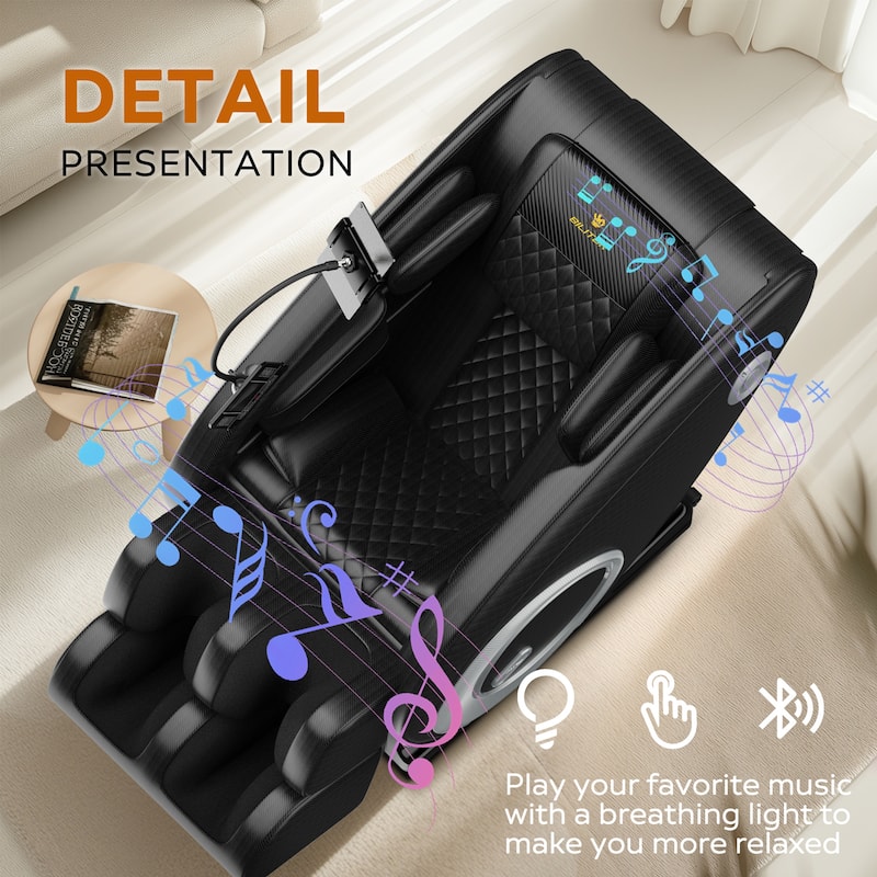 GDFStudio - Full Body Zero Gravity Air Pressure Massage Chair Recliner