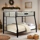 preview thumbnail 1 of 5, Durable Full XL/Queen Bunk Bed, Sandy Black Finish with Ladder Black