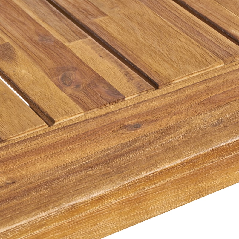 Nestor Outdoor 6-Seater Rectangle Acacia Wood Dining Set with Bench by Christopher Knight Home