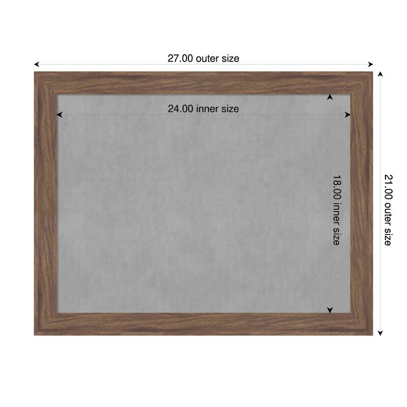 Amanti Art Pia Medium Brown Narrow Framed - 27 x 21 in