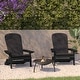 preview thumbnail 1 of 44, Indoor/Outdoor Folding Adirondack Chairs with Cushions - Set of 2 - 30.25"W x 34"D x 37"H Black/Gray