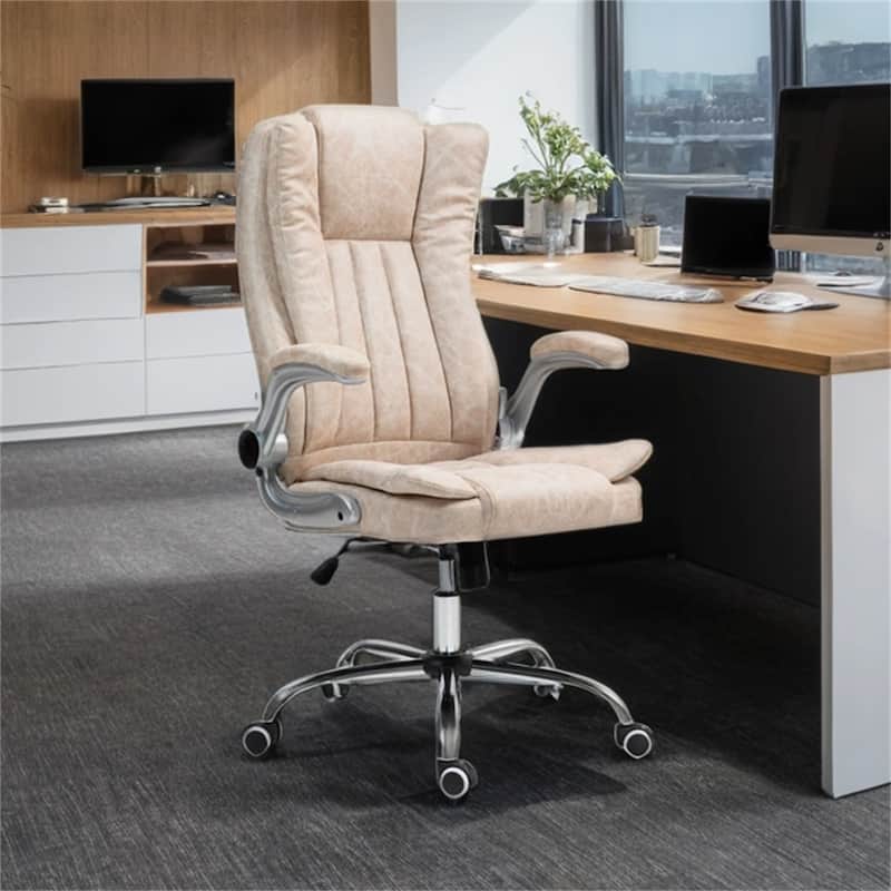Executive Swivel Office Chair with Flip-up Arms,Adjustable Height,Tilt