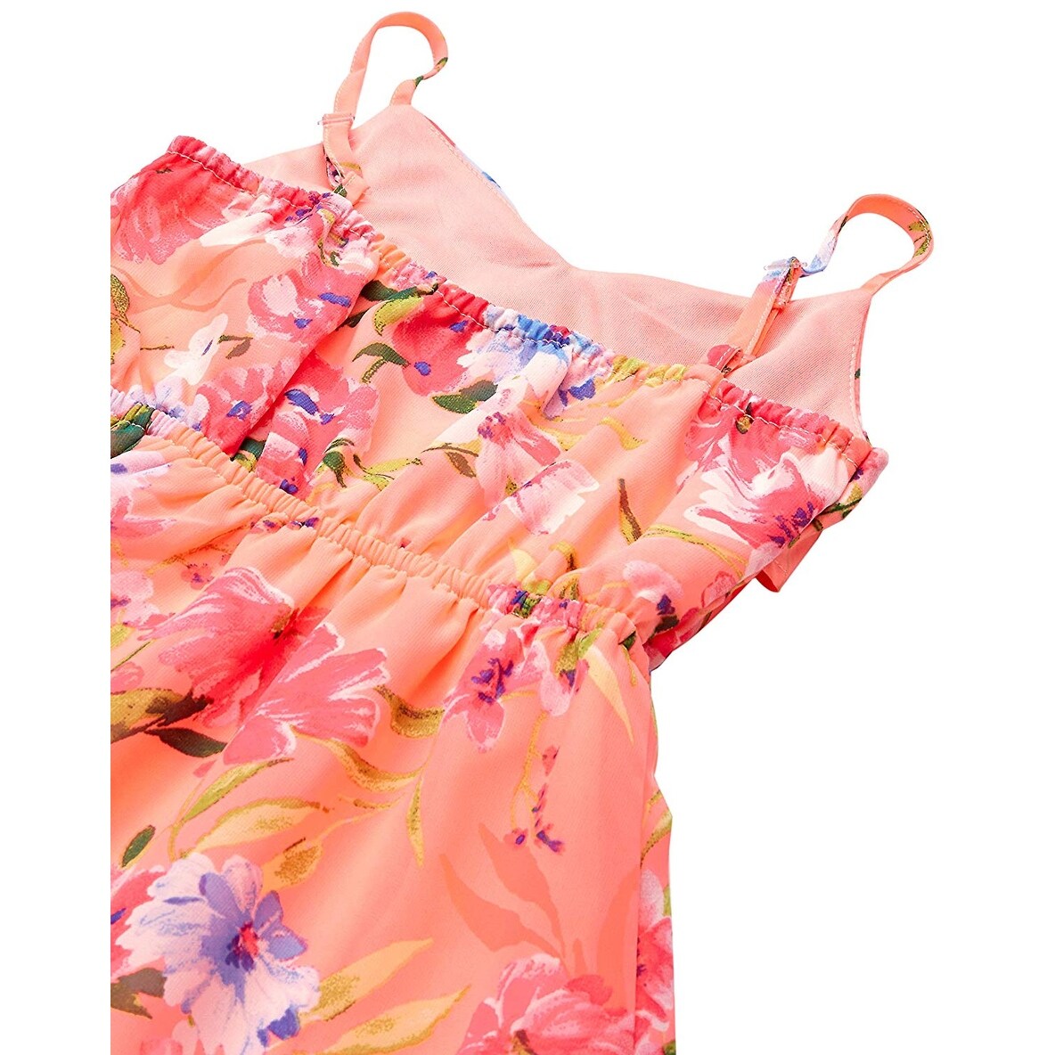 Shop The Children S Place Girls Big Printed Maxi Dress Neon