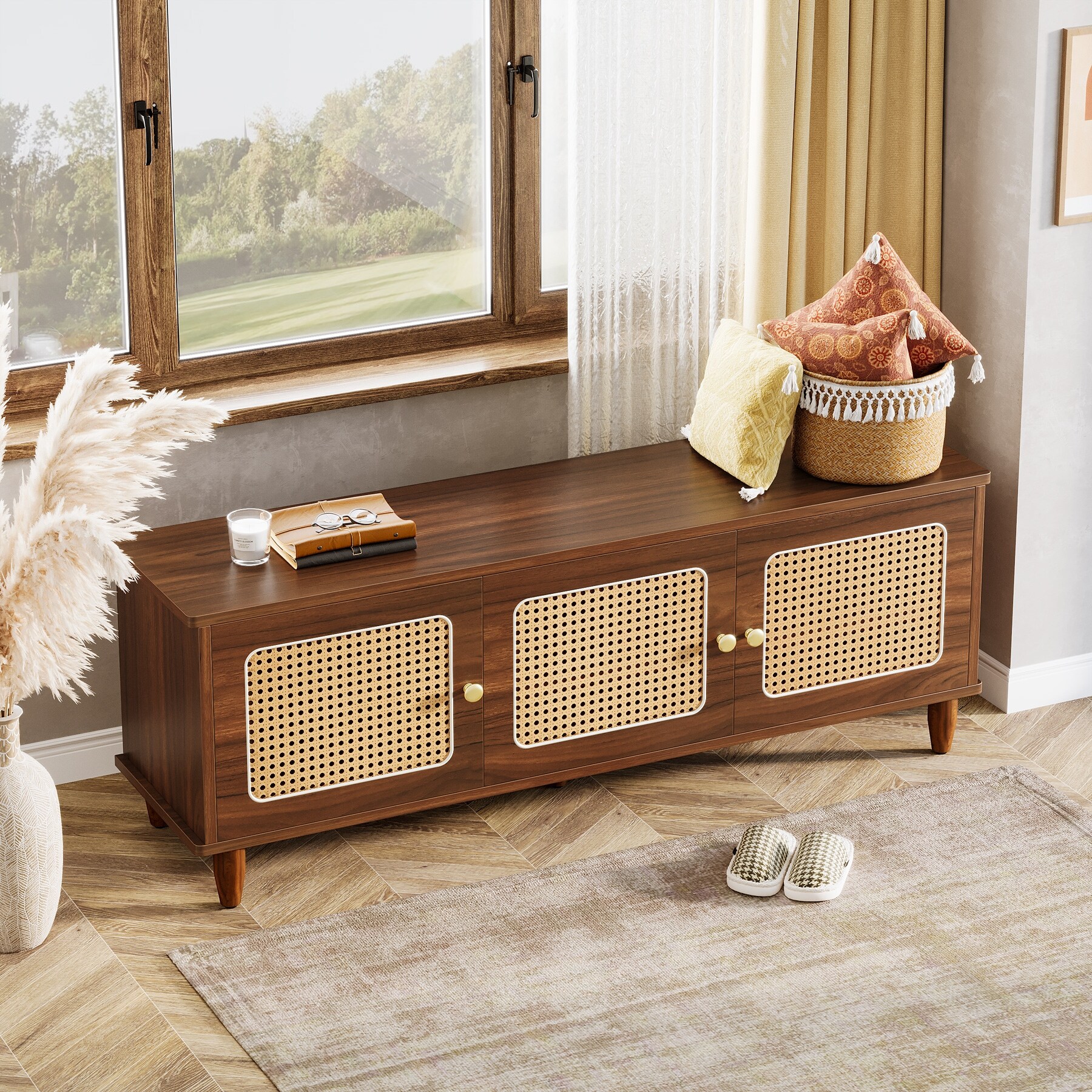 Lift Top Shoe Storage Bench, Entryway Shoe Cabinet with Seating