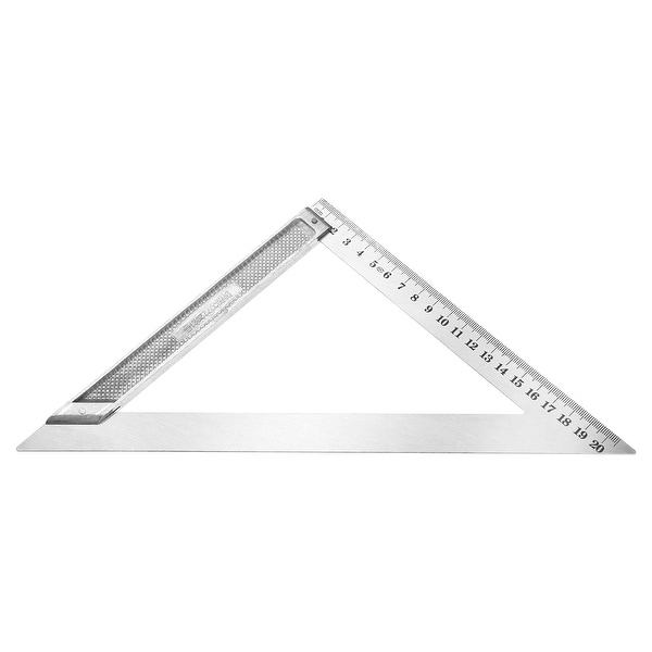 200mm Triangle Square Ruler Stainless Steel Right Angle Woodworking Tool - Metric 0-200mm