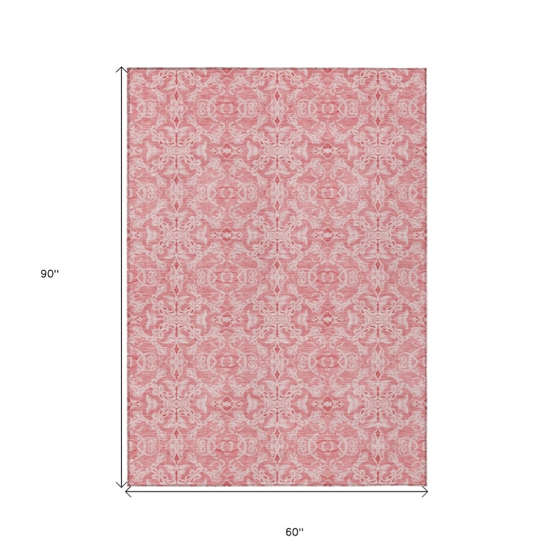 HomeRoots Medallion Transitional Rectangle Outdoor Rug