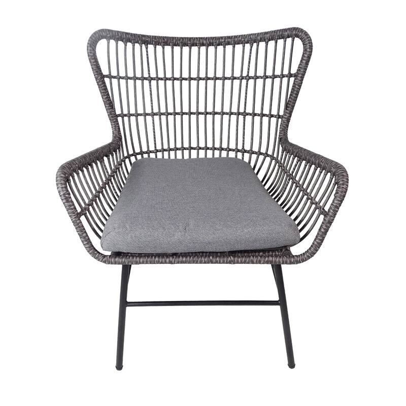 Resin Wicker Conversation 3 Pc. Set with Cushions