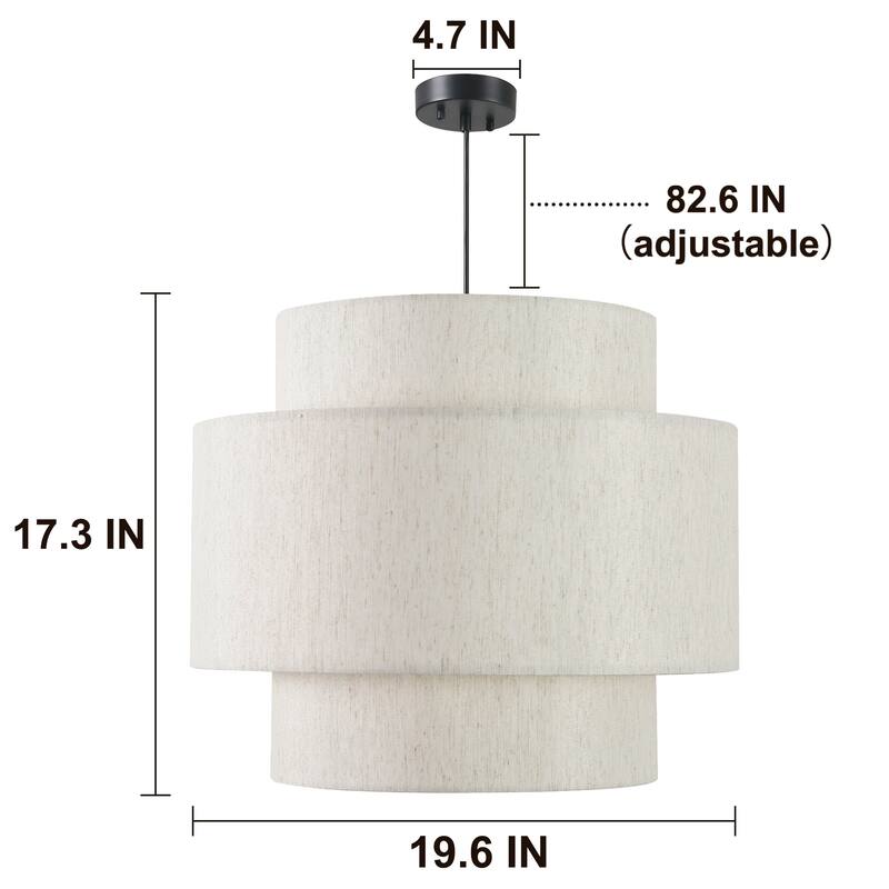 Drum Pendant Light Fixtures Drum Chandeliers for Dining Room Drum Pendant Lighting - 4-Light