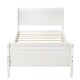 preview thumbnail 3 of 11, Twin Wood Platform Bed with Sleigh Headboard and Footboard Design