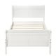 preview thumbnail 3 of 38, Wood Platform Bed Frame, Twin Size Panel Bed with Sleigh Headboard Footboard and Slat Support, Easy to Assemble Slat Bed