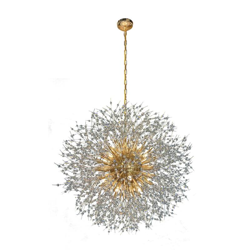 Starburst Modern Crystal Chandelier 32" Wide Crystal Lighting Fixture
