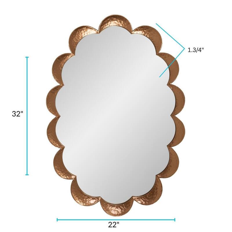 Marbella Wave Mirror - 32H x 22W x 1.3/4D