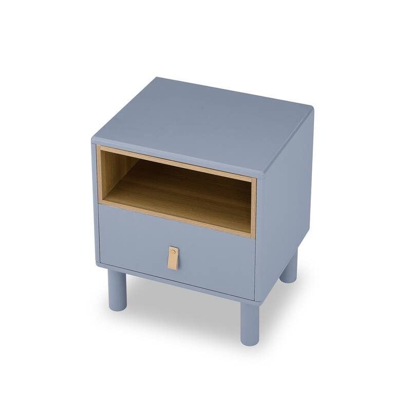Modern Woode Bedside Table with Drawer and Legs