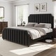 preview thumbnail 3 of 28, Platform Bed Frame with 50.2" Headboard, Velvet Upholstered Bed Frame