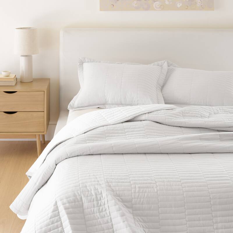 Jennifer Adams Codora 3pc. Wrinkle-Resistant Reversible Coverlet Set