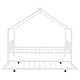 preview thumbnail 26 of 43, Metal Adorable House Full Size House Bed with Twin Size Trundle Bed,Kids and Baby