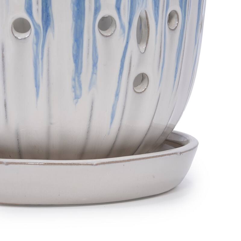 Handmade Planter, Ventilated Design, Saucers for Succulents and Herbs