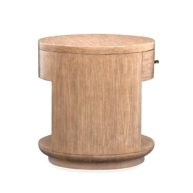 Magnussen Home Sanford Chateau Brown Round End Table - 24''W x 24''D x 25''H