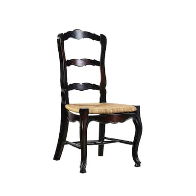 French Provincial Ladderback Mahogany Side Chair