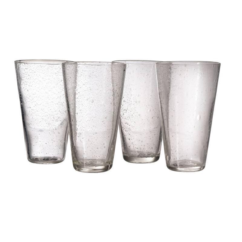 Bubble Glass Set/4- ST - CLEAR