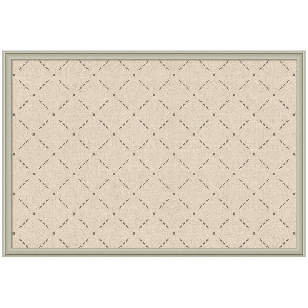 Kate and Laurel Pinboard Green Lattice Print