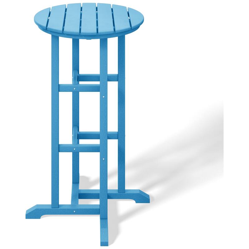 Polytrends Laguna Hdpe All Weather Outdoor Patio 24" Round Bar Bistro Table