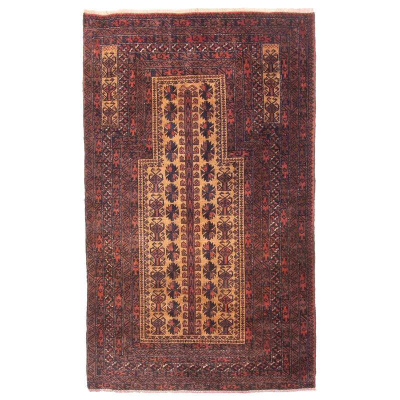 ECARPETGALLERY Hand-knotted Teimani Tan Wool Rug - 2'9 x 4'8