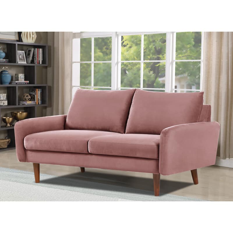 US Pride Furnitirue 58''W Tapered Legs Kent Velvet Loveseat