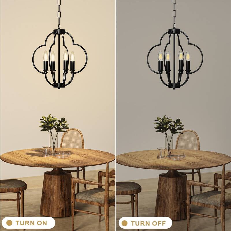 Farmhouse Oval Candle Chandelier Light