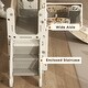 preview thumbnail 3 of 9, 9 in 1 Toddler Slide, Car Themed Baby Slide with Basketball Hoop, Climber, Storage Space, Ring Toss, Telescope, Tunnel