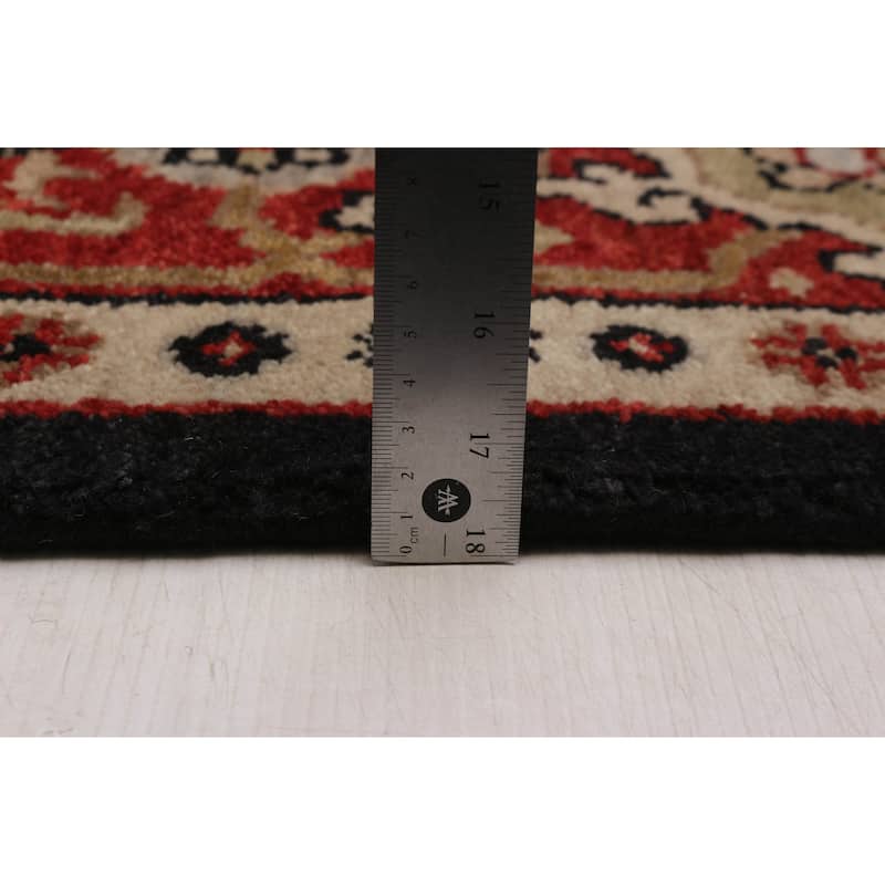 ECARPETGALLERY Hand-knotted Finest Agra Jaipur Black Wool Rug - 8'0 x 10'5