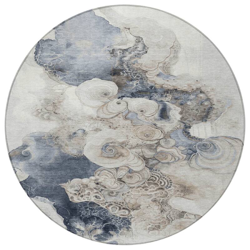 HomeRoots Abstract Transitional Rectangle Outdoor Rug