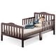 preview thumbnail 35 of 44, Costway Kids Toddler Wood Bed Bedroom Furniture w/ Guardrails - See Details Brown