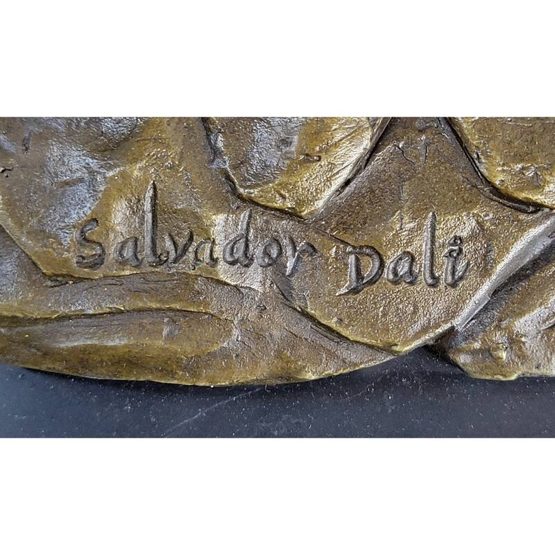 Hot Cast Bronze Metal Imitative Elephant Sculpture Statue Figure After Salvador Dali On Marble Base