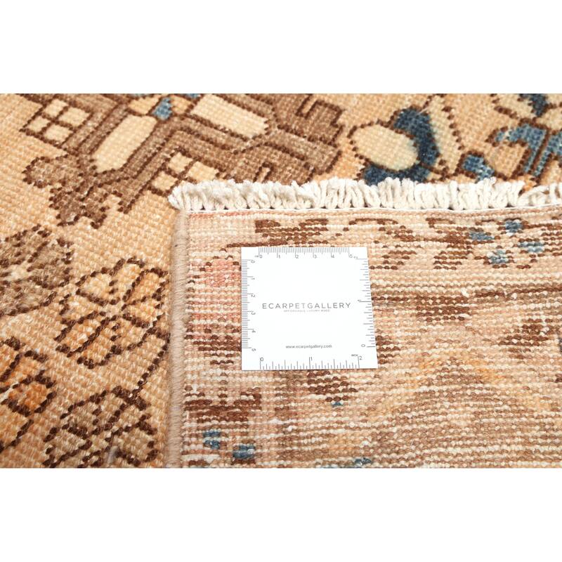 ECARPETGALLERY Hand-knotted Antalya Vintage Tan Wool Rug - 6'4 x 9'1