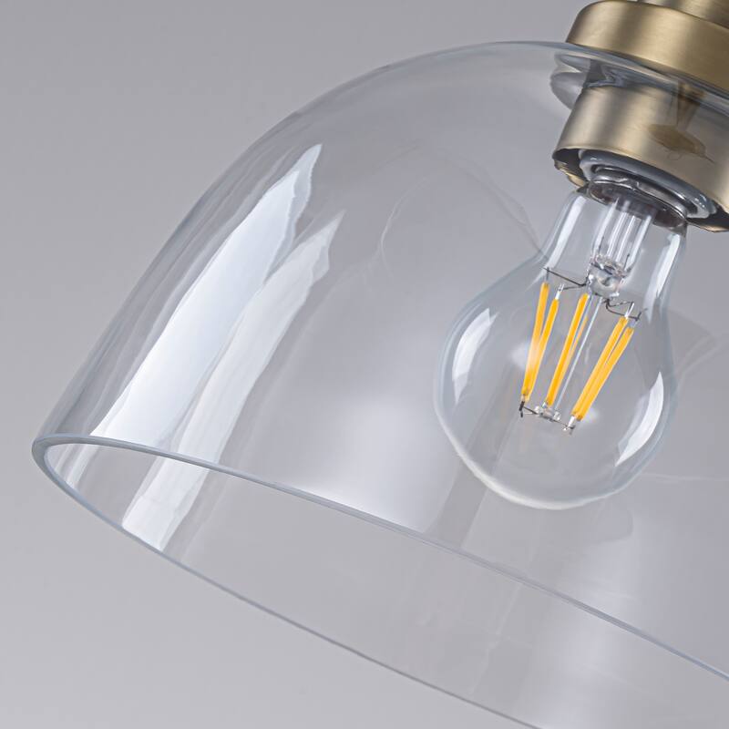 Starsky 1-Light Clear Glass Dome Pendant