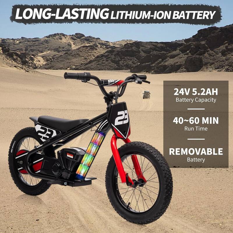 Kids Electric Dirt Bike, Electric Balance Bike for Kids Ages 6-12 Best Gift