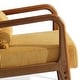 preview thumbnail 57 of 161, 25" W Mid Century Upholstered Wood Accent Chair with Pillow