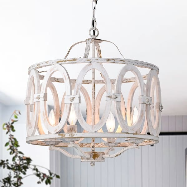 slide 2 of 19, Moonring 18 Inch Farmhouse Style Pendant Ceiling Lighted Chandelier