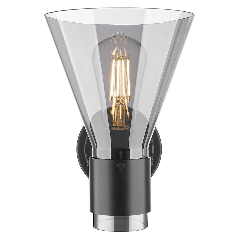 Innovations Lighting 464-1W-G464C-7SM Lawton Cone 9" Tall Bathroom