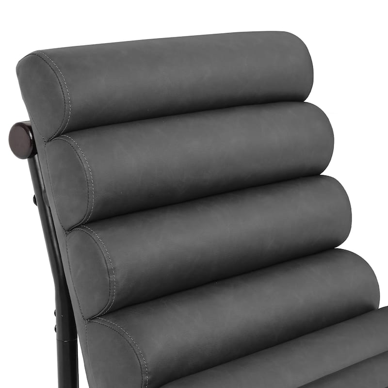 Set of 4 26.in Modern Upholstered Counter Height Bar Stool with Ribbed Backrest and Solid Wood & Metal Frame