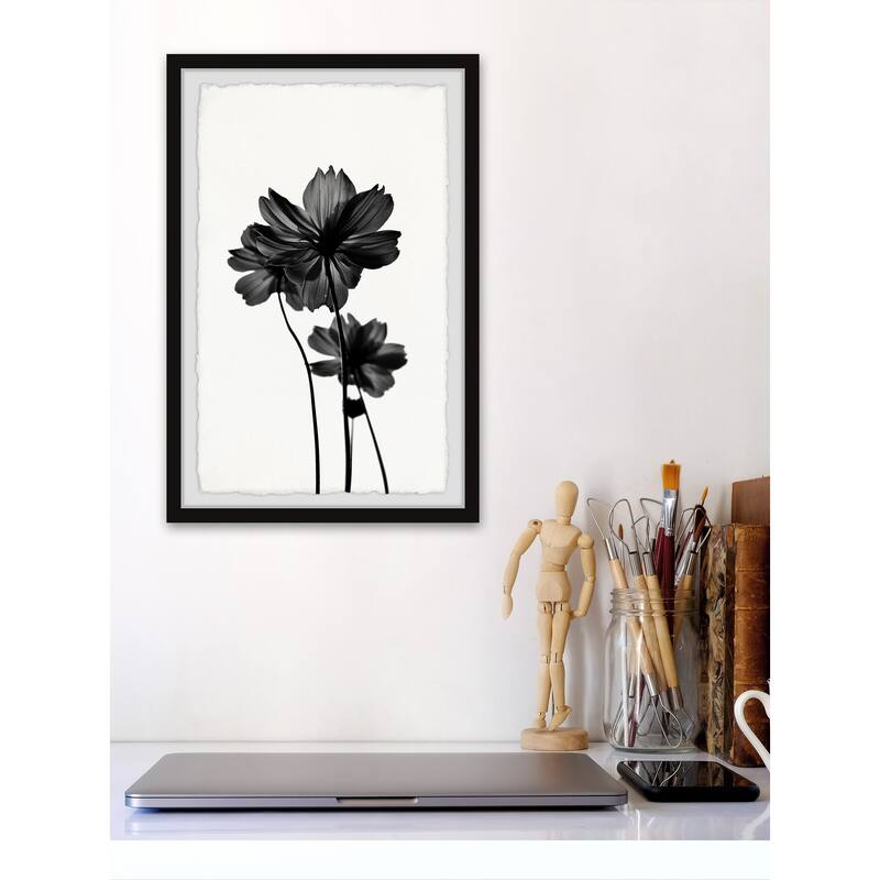 'Reflective Petals' Framed Painting Print