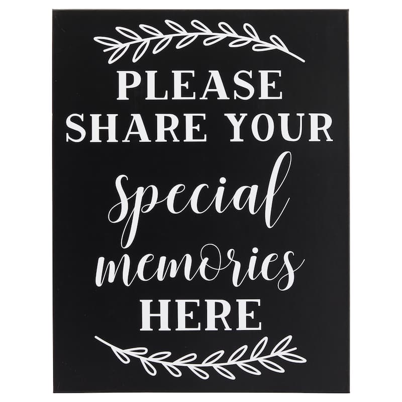 Set of 2 Memory Signs for Funerals, Memorial Services, Celebration of
