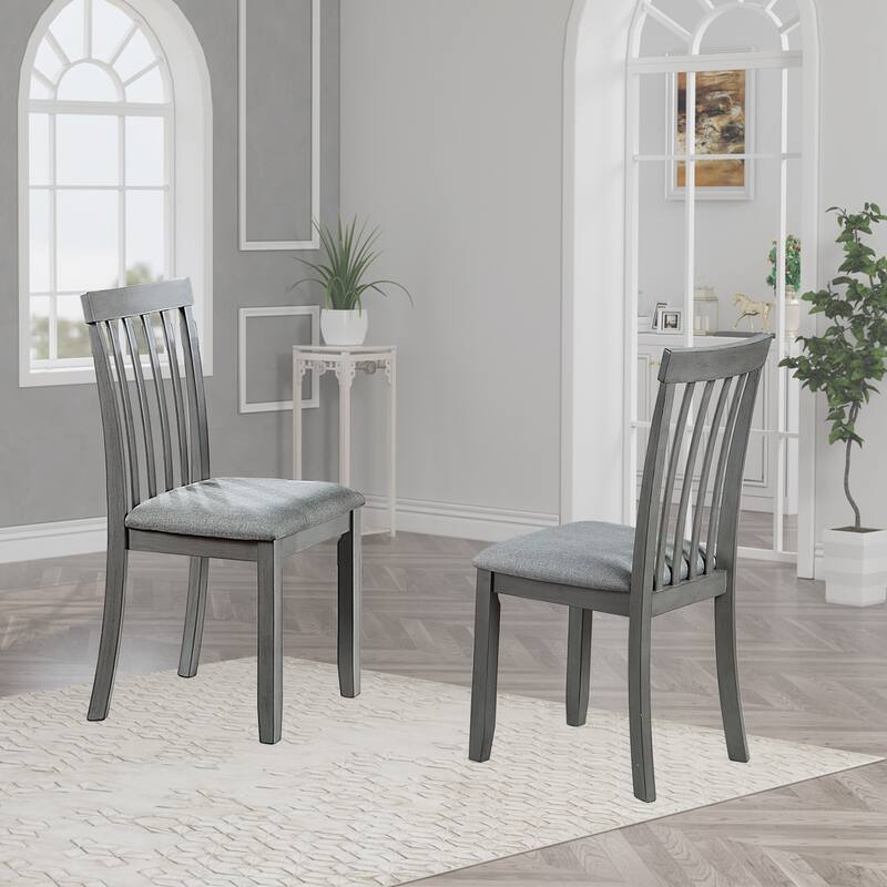 Dining Chairs Only, Wooden Dining Chairs Set of 4, Kitchen Chair with Padded Seat, Upholstered Side Chair