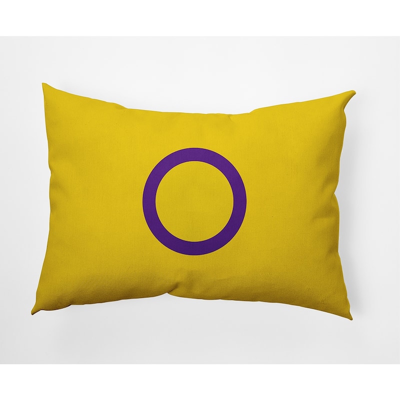 Pride Flag Outdoor Throw Pillow - 14" x 20" - Intersex