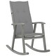 preview thumbnail 1 of 8, vidaXL Rocking Chair with Cushions Gray Solid Acacia Wood