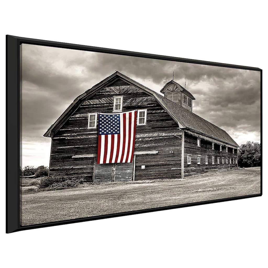 "Modern Barn III" Print on Floating Canvas