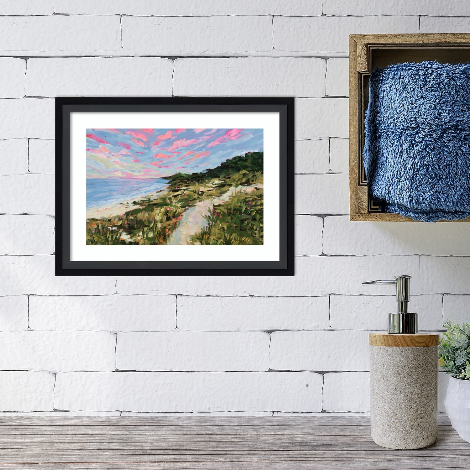 Traverse City by Emily Kenney Wood Framed Wall Art Print