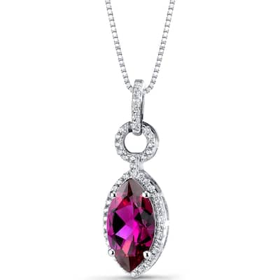 3.5 ct Ruby Pendant in Sterling Silver